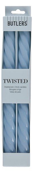 TWISTED gyertya szett 2 db , fényes világoskék
