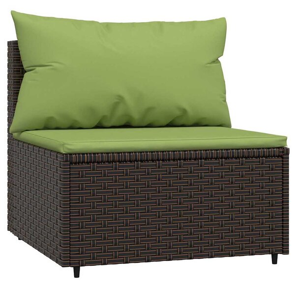 3 részes barna polyrattan kerti ülőgarnitúra párnával