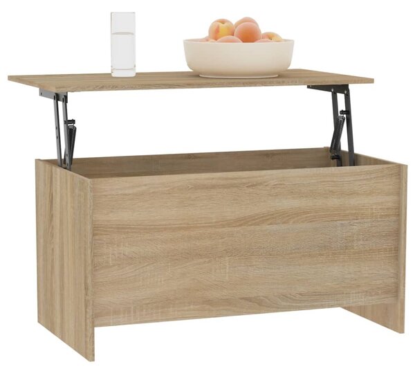 Sonoma tölgy színű szerelt fa dohányzóasztal 102x55,5x52,5 cm