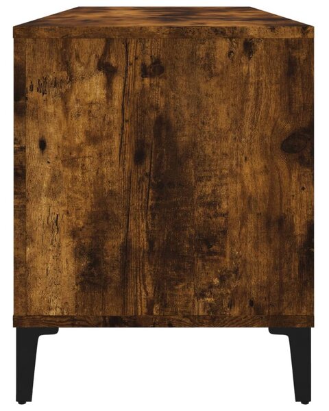 Füstös tölgy színű szerelt fa hanglemezszekrény 100x38x48 cm