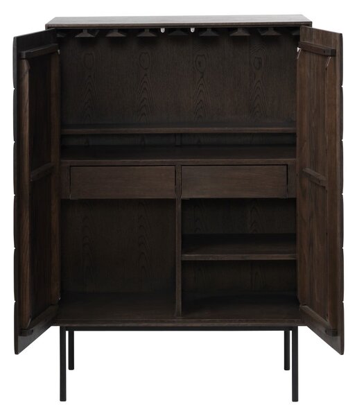 Sötétbarna szekrény 90x130 cm Latina – Unique Furniture