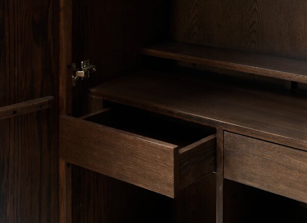 Sötétbarna szekrény 90x130 cm Latina – Unique Furniture