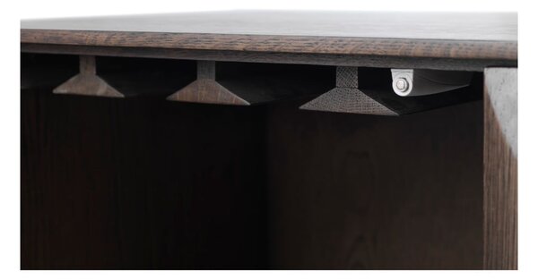 Sötétbarna szekrény 90x130 cm Latina – Unique Furniture