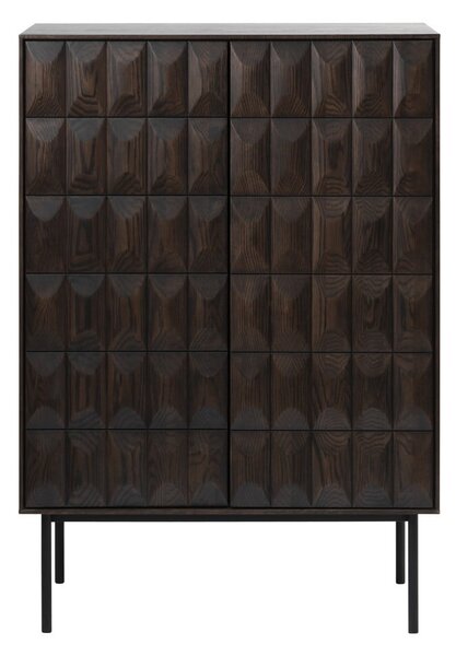 Sötétbarna szekrény 90x130 cm Latina – Unique Furniture