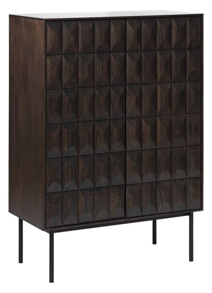 Sötétbarna szekrény 90x130 cm Latina – Unique Furniture