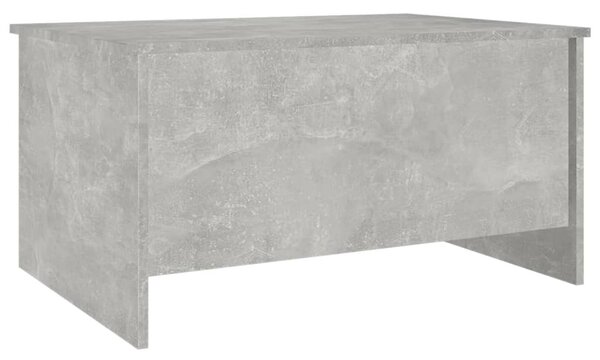Betonszürke szerelt fa dohányzóasztal 80 x 55,5 x 41,5 cm