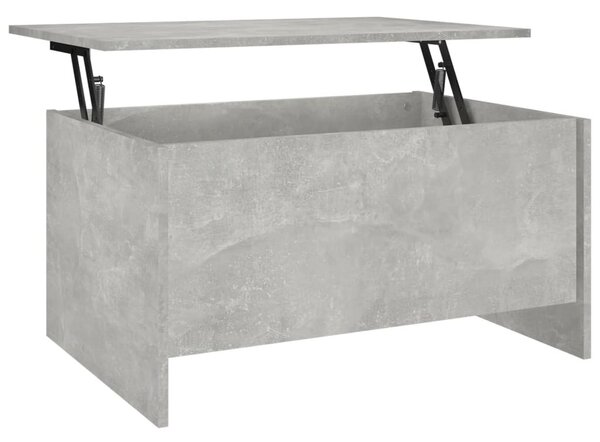 Betonszürke szerelt fa dohányzóasztal 80 x 55,5 x 41,5 cm