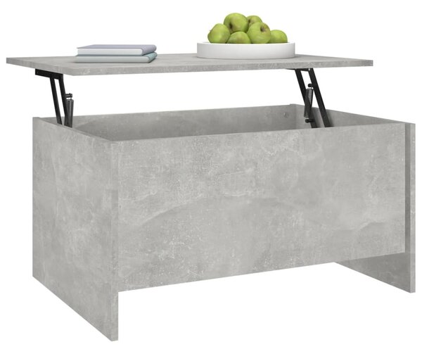 Betonszürke szerelt fa dohányzóasztal 80 x 55,5 x 41,5 cm
