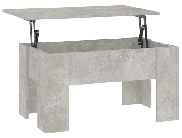 Betonszürke szerelt fa dohányzóasztal 79x49x41 cm
