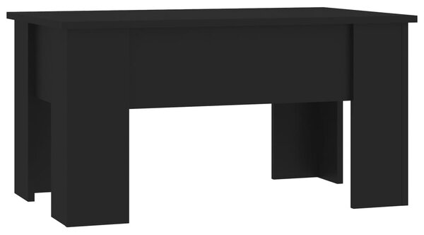 Fekete szerelt fa dohányzóasztal 79 x 49 x 41 cm