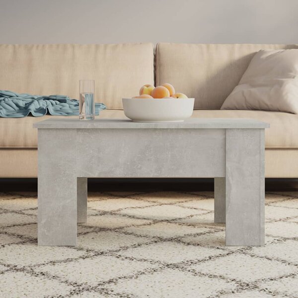 Betonszürke szerelt fa dohányzóasztal 79x49x41 cm