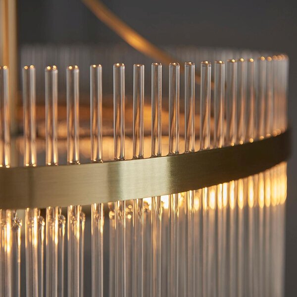 Endon glamour modern függeszték marietta antik sárgaréz átlátszó end99167