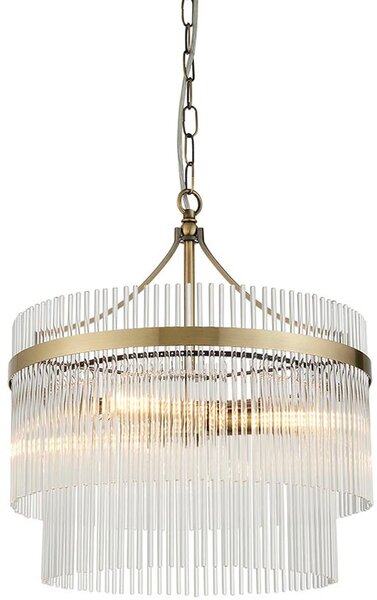 Endon glamour modern függeszték marietta antik sárgaréz átlátszó end99167