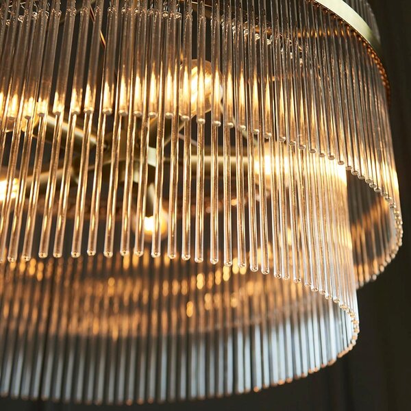 Endon glamour modern függeszték marietta antik sárgaréz átlátszó end99166