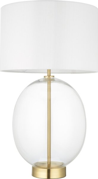 Endon glamour modern asztali lámpa kelda oval fehér sárgaréz átlátszó end99292