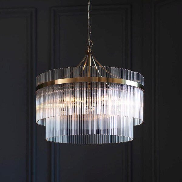 Endon glamour modern függeszték marietta antik sárgaréz átlátszó end99166