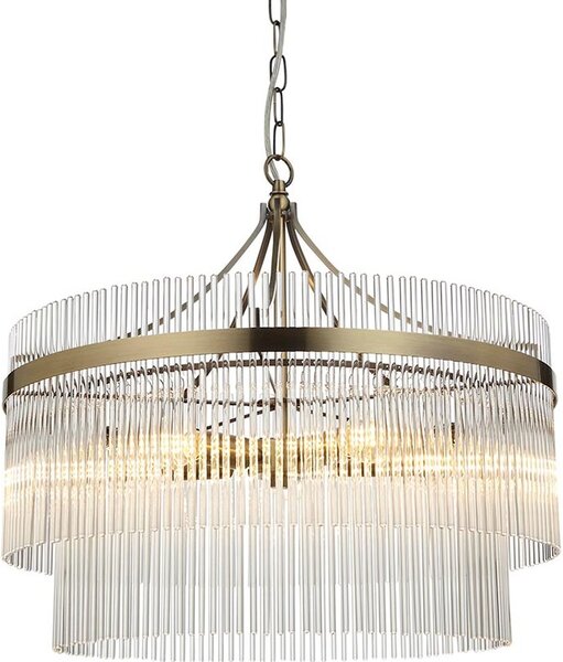 Endon glamour modern függeszték marietta antik sárgaréz átlátszó end99166