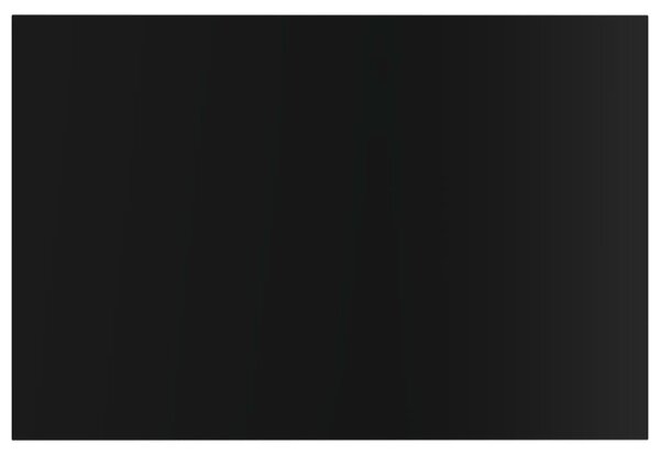 8 db magasfényű fekete forgácslap könyvespolc 60 x 40 x 1,5 cm