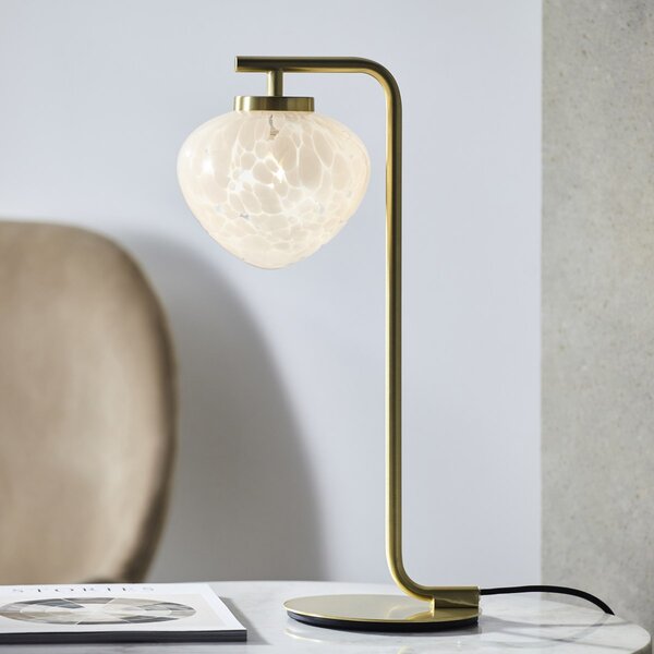 Endon glamour modern asztali lámpa mali fehér sárgaréz end98817