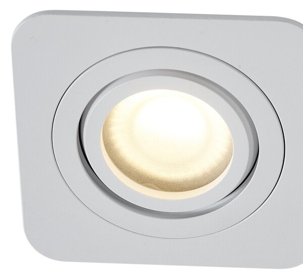 6 darabos, lekerekített, süllyesztett spotlámpa szett, fehér, GU10 50mm, forgatható és dönthető, IP44 - Alberto