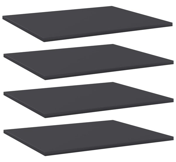 4 db szürke forgácslap könyvespolc 60 x 50 x 1,5 cm
