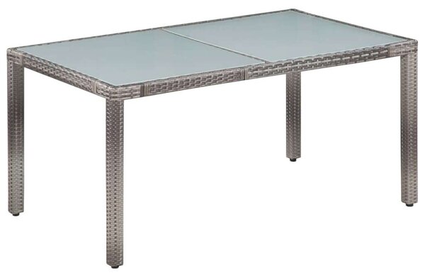 VidaXL Polyrattan Kültéri Étkezőgarnitúra - 7 részes - Szürke