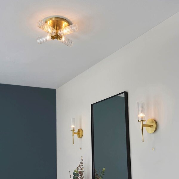 Endon glamour modern fürdőszobai lámpa talo sárgaréz átlátszó end96163