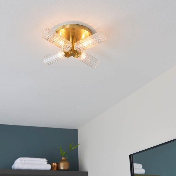 Endon glamour modern mennyezeti lámpa talo sárgaréz átlátszó end96160