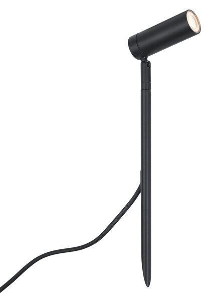 Fekete leszúrható spotlámpa 40 cm LED-del, állítható IP65-ös, kábellel és dugóval - Carl