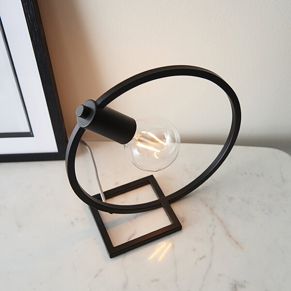 Endon modern vintage asztali lámpa shape circle matt fekete end92222