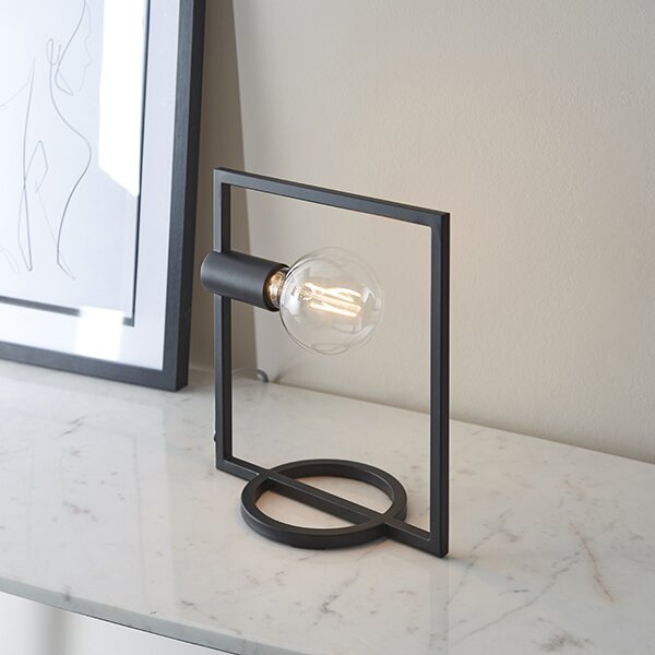 Endon modern vintage asztali lámpa shape rectangle matt fekete end92224