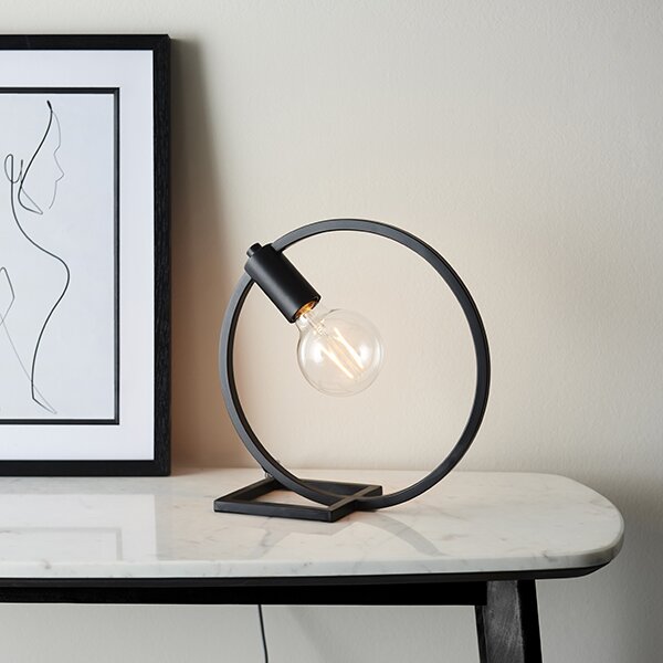 Endon modern vintage asztali lámpa shape circle matt fekete end92222