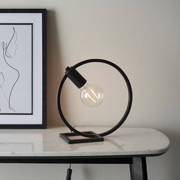 Endon modern vintage asztali lámpa shape circle matt fekete end92222
