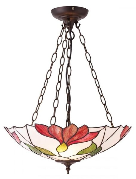 Endon klasszikus tiffany függeszték botanica sötétbarna sokszínű end70946