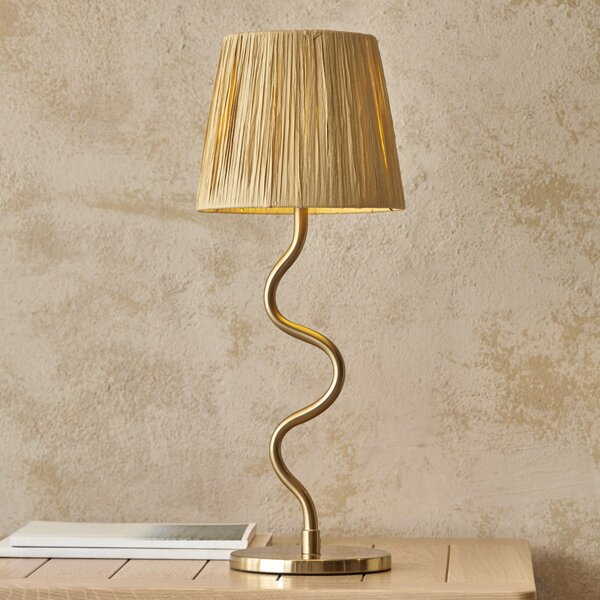 Endon glamour modern asztali lámpa wriggle antik sárgaréz end114225