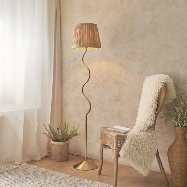 Endon glamour modern állólámpa wriggle antik sárgaréz end114224
