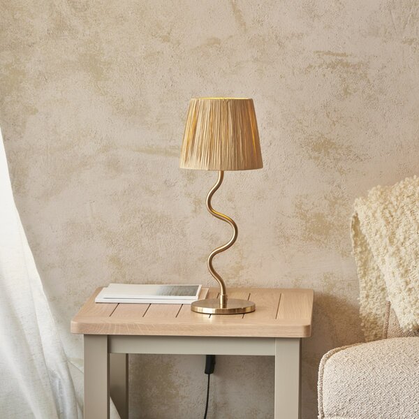 Endon glamour modern asztali lámpa wriggle antik sárgaréz end114225