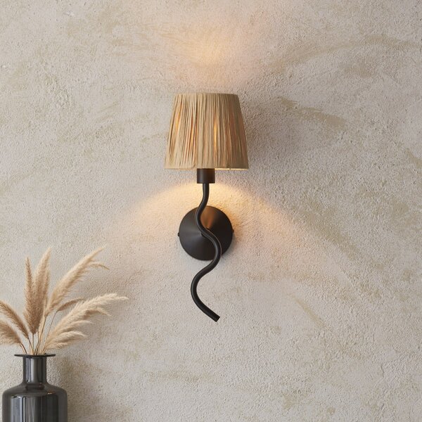 Endon glamour modern fali lámpa wriggle fekete end114226