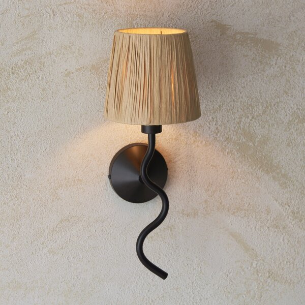 Endon glamour modern fali lámpa wriggle fekete end114226