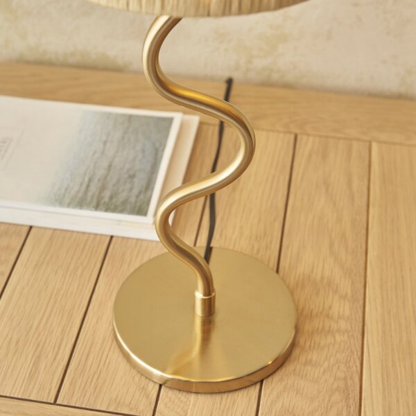 Endon glamour modern asztali lámpa wriggle antik sárgaréz end114225