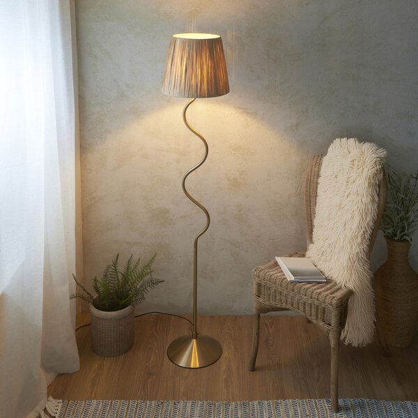 Endon glamour modern állólámpa wriggle antik sárgaréz end114224