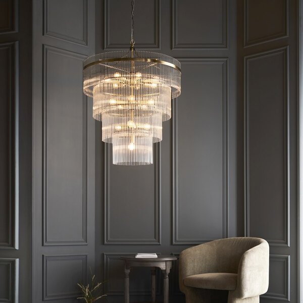 Endon glamour modern függeszték marietta antik sárgaréz átlátszó end112576