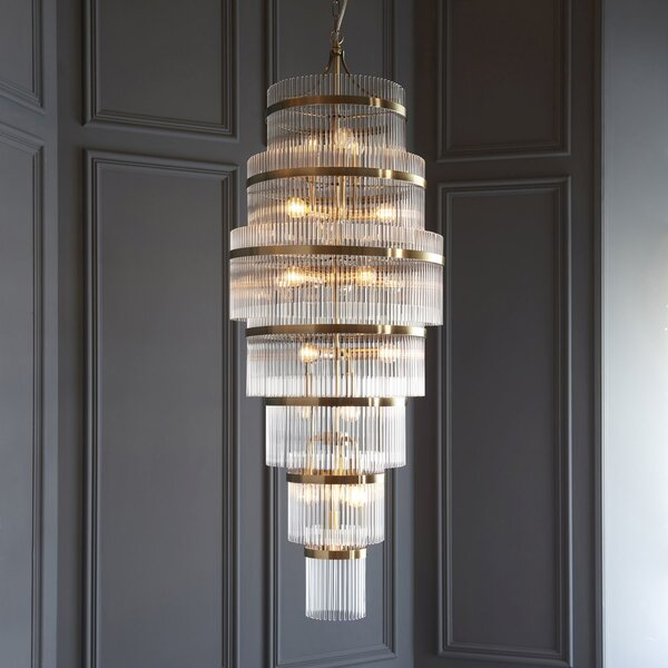 Endon glamour modern függeszték marietta grand antik sárgaréz átlátszó end112793