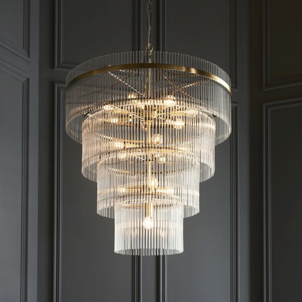 Endon glamour modern függeszték marietta antik sárgaréz átlátszó end112576