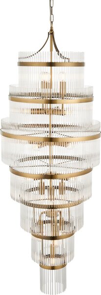 Endon glamour modern függeszték marietta grand antik sárgaréz átlátszó end112793