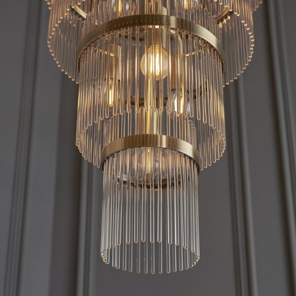 Endon glamour modern függeszték marietta grand antik sárgaréz átlátszó end112793