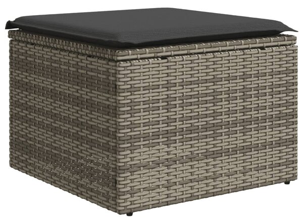 6 részes szürke polyrattan kerti ülőgarnitúra párnákkal