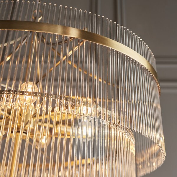 Endon glamour modern függeszték marietta antik sárgaréz átlátszó end112576