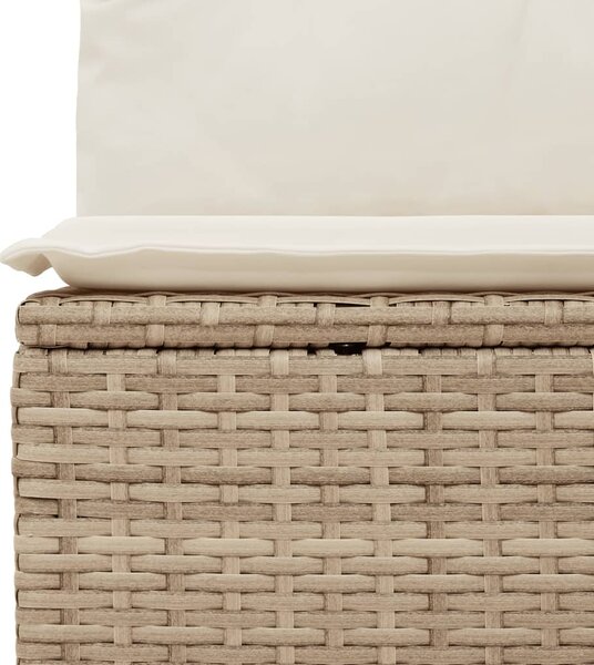 8 részes bézs polyrattan kerti ülőgarnitúra párnával