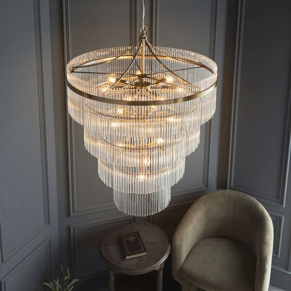 Endon glamour modern függeszték marietta antik sárgaréz átlátszó end112576